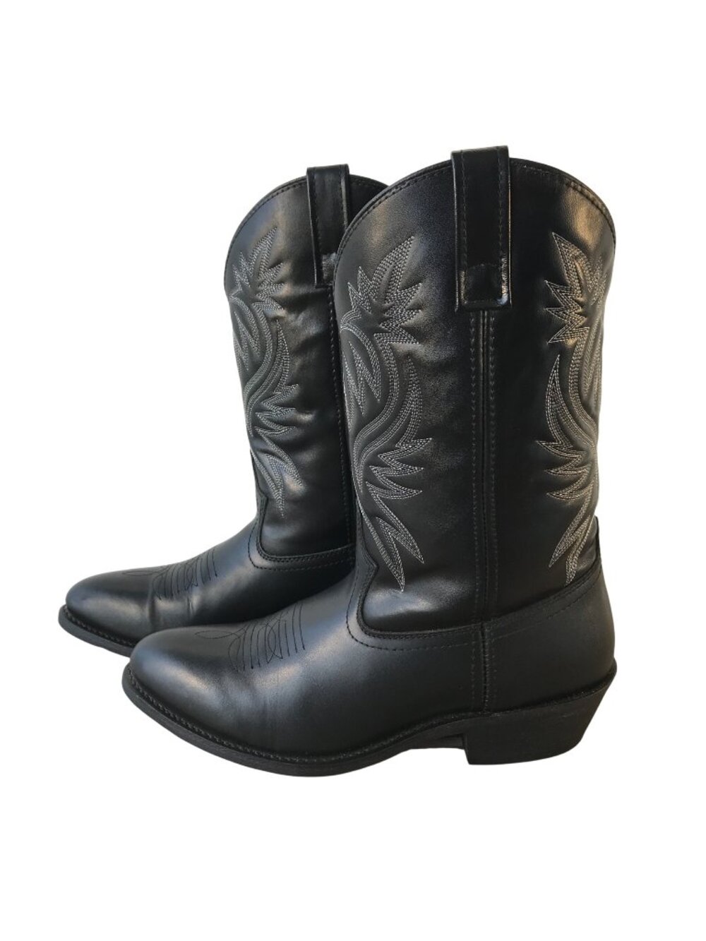 Laredo London Mens Black Leather Western Boots Size 11 D 4210